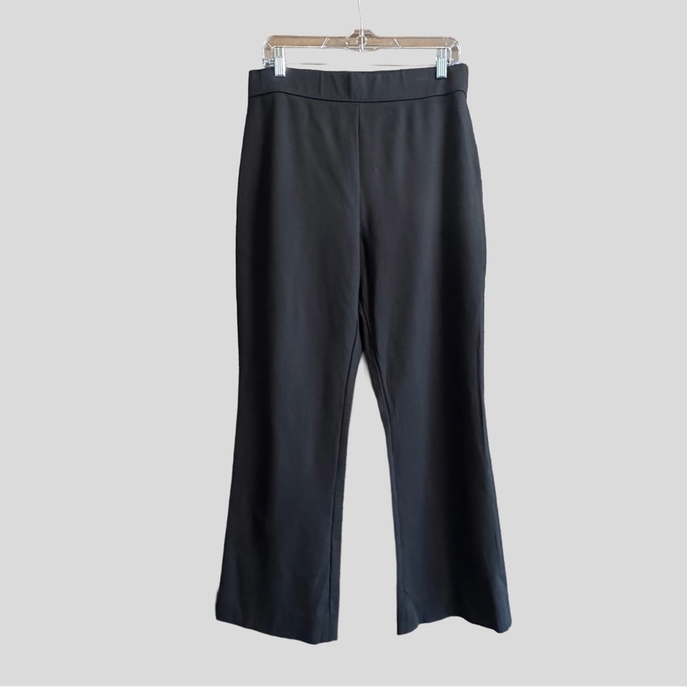 Rag & Bone Iris Ponte Stretch Black Pull On Wide Leg Pants in Size XL